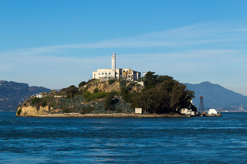 美国旧金山Alcatraz岛地标旅行景观建筑国家海岸线海洋岩石公园博物馆图片