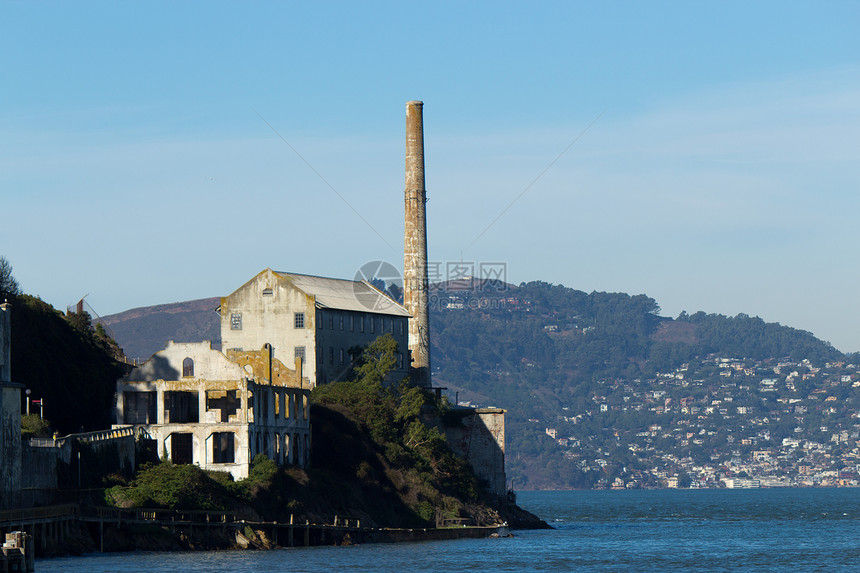 美国旧金山Alcatraz岛天空囚犯建筑学游客灯塔海岸博物馆岩石历史地方图片