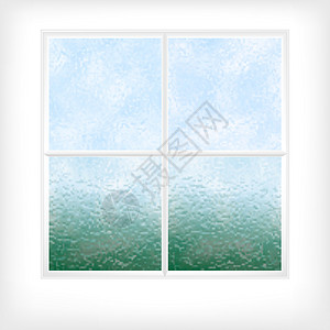 冰霜玻璃窗口背景图片