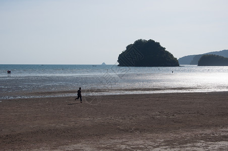 南湾海滩和景观背景图片