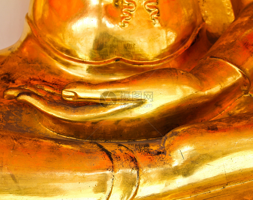 在泰国的Wat Pho佛雕像旅行建筑学连体寺庙蓝色文化上帝建筑宗教图片