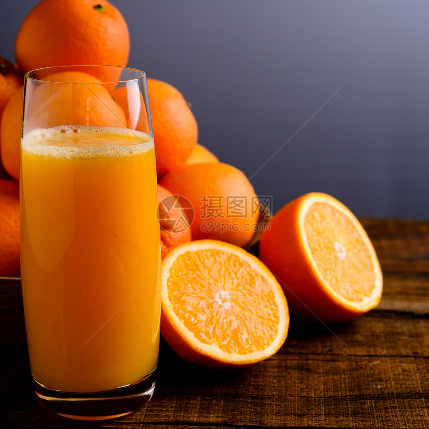 橙汁早餐橙子皮肤维生素玻璃水果食物果汁有机食品图片