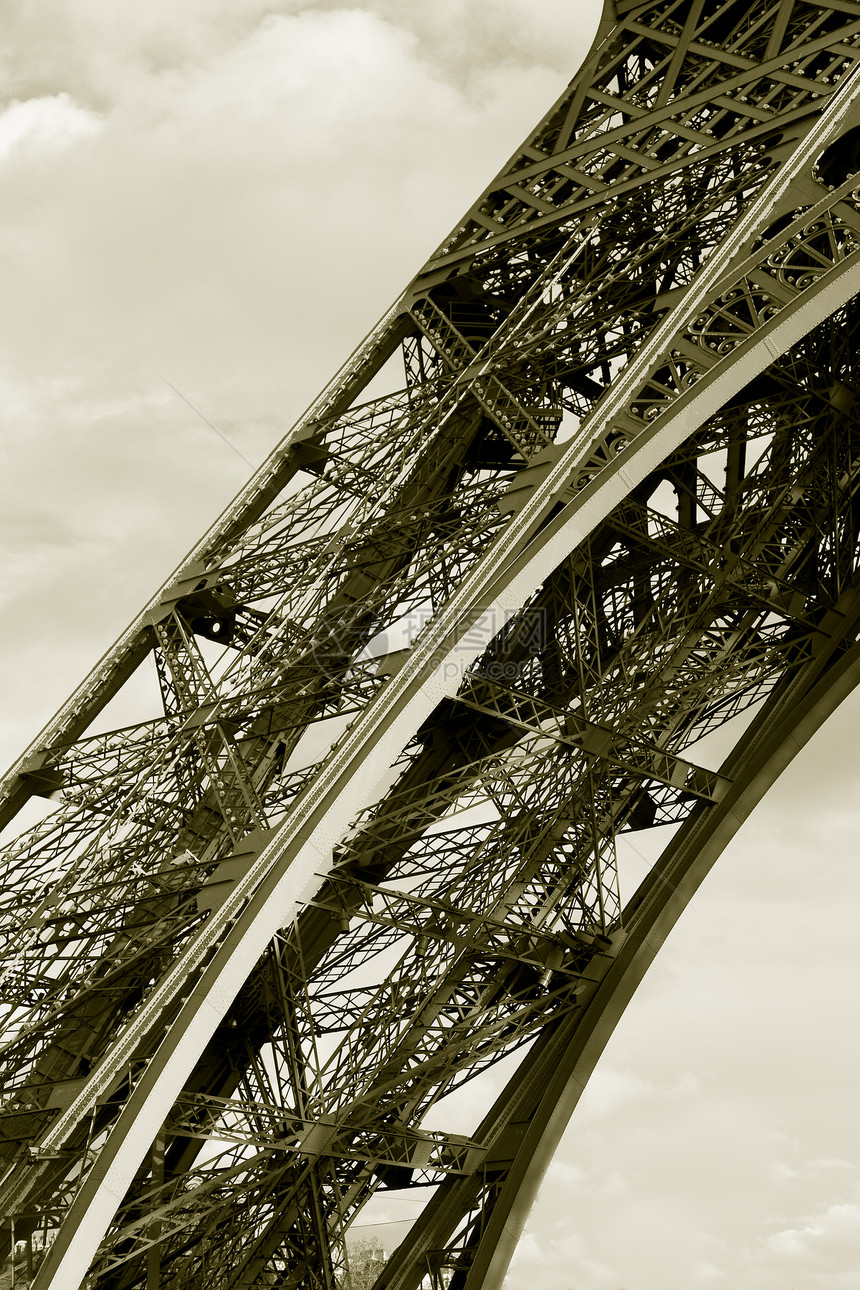 Eiffel塔 法国巴黎黑与白旅游城市金属建筑旅行遗产图片