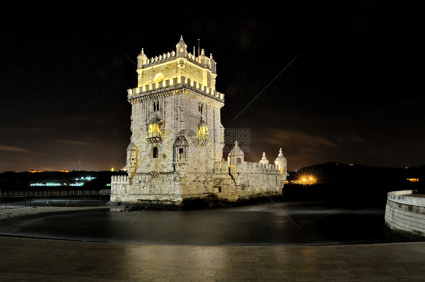 葡萄牙里斯本Belm贝伦塔历史建筑学堡垒历史性石头城市文化海洋城堡艺术图片