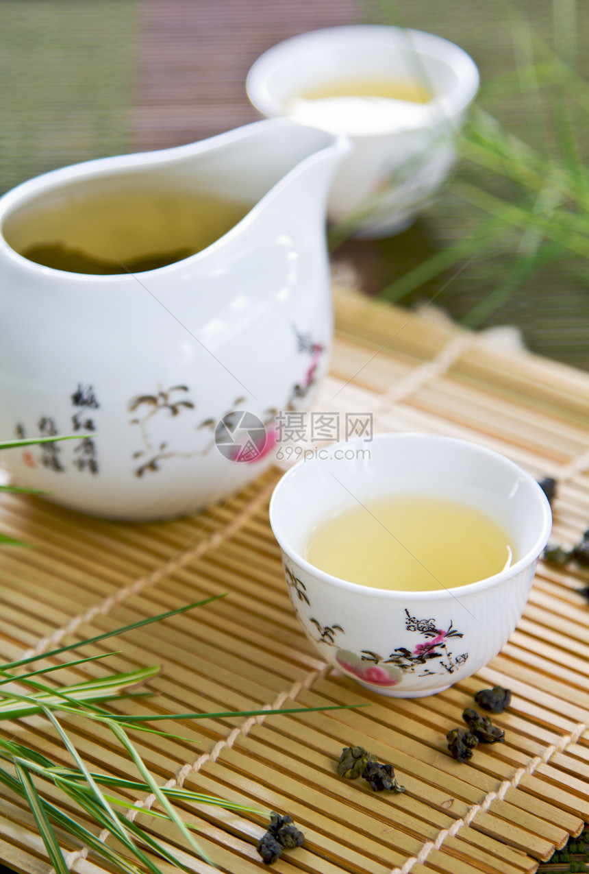 乌龙茶扭曲香味玻璃文化饮料茶点营养香气竹子茶叶图片