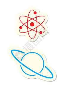 行星图标图标活力世界原子椭圆轨道天空科学圆圈电子化学设计图片