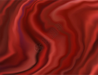布料绘画素材红色窗帘海浪丝绸溪流织物插图奢华浪漫波纹优雅贵族设计图片