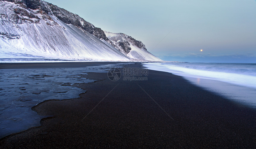 火山火山海滩冰地图片