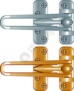 门安全链保障黄铜锁高清图片