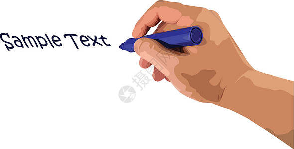 手笔和笔手指铅笔白色学习人士笔记办公室商业插图商务背景图片