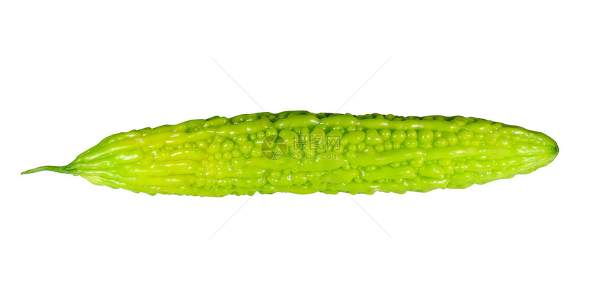 隔离孤立的巴萨姆梨食物营养葫芦绿色香脂生产蔬菜苦瓜图片