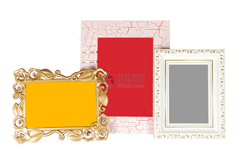 图片图画框架红色装饰材料正方形白色照片金属黄色棕色绿色图片