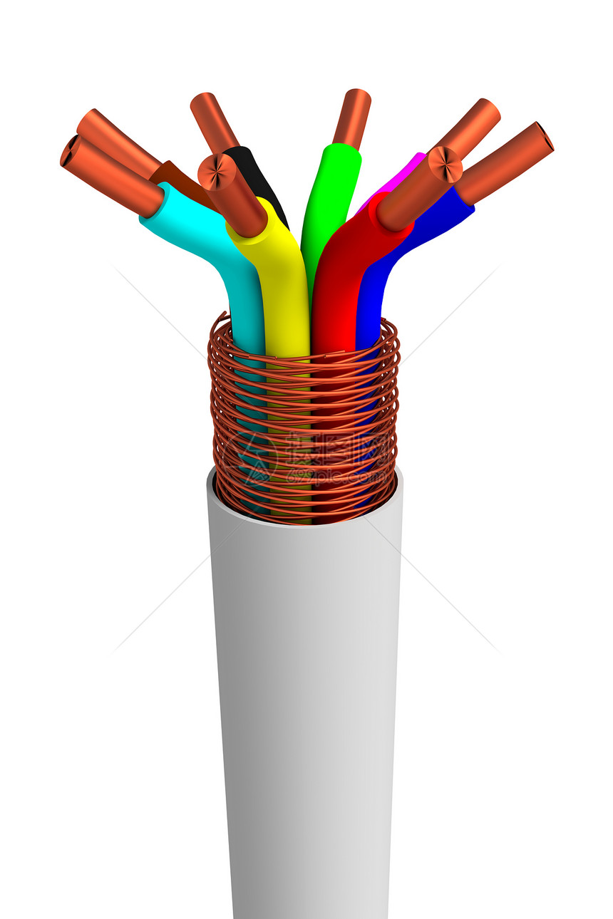 断线电缆曲线电气电工塑料技术导体力量电脑合金安装图片