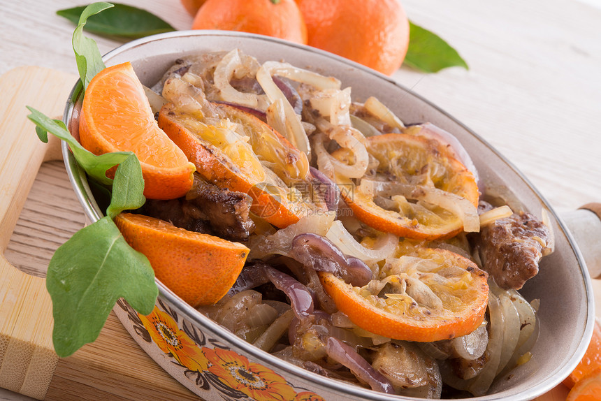 生热洋葱橙酱叶子健康午餐沙拉树叶桌子果汁水果蔬菜美食图片