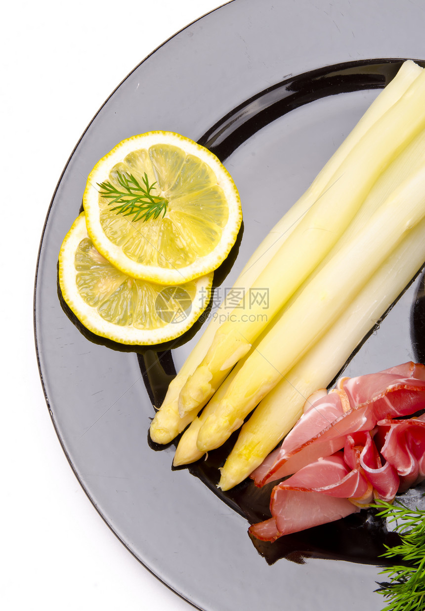 阿斯帕拉古斯 火腿和辣椒酱水果早餐季节烹饪蔬菜饮食美味添加剂营养维生素图片