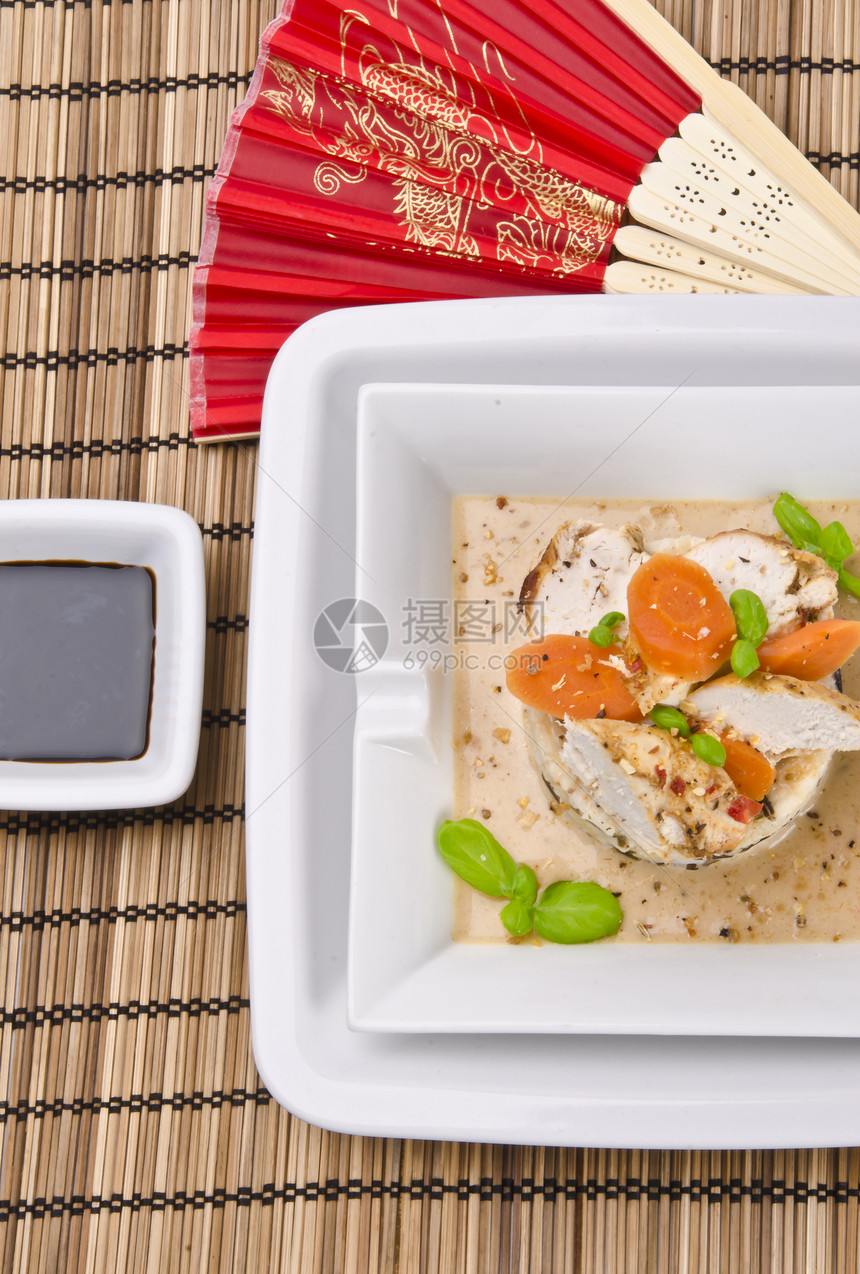 泰海鸡鸡椰子宏观小鸡水果餐厅牛奶美食厨房蔬菜盘子图片