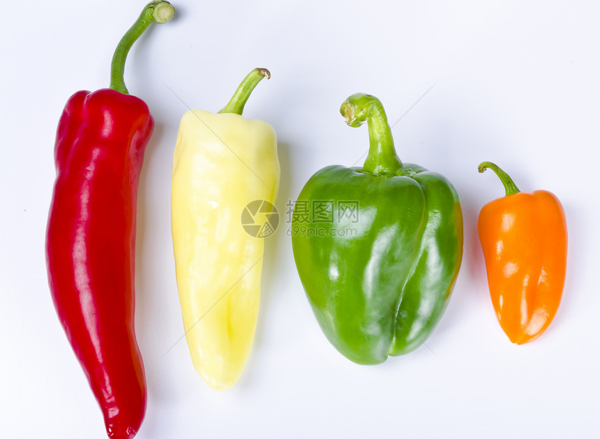 不同的辣椒饮食香料植物胡椒水果厨房花园绿色宏观红色图片
