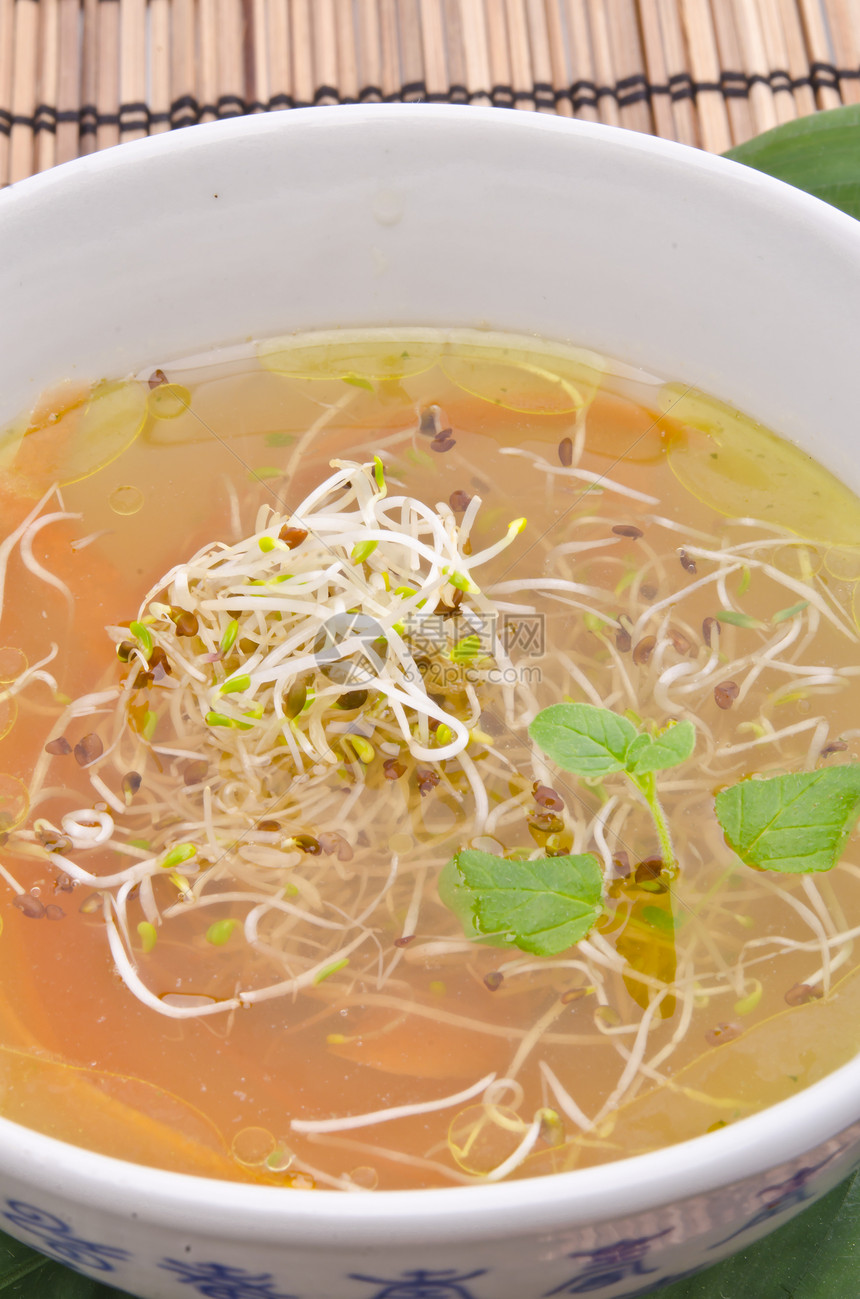 鲜光和美味 美藏汤服务美食活力奢华熟食螃蟹海藻香料食物肉汤图片