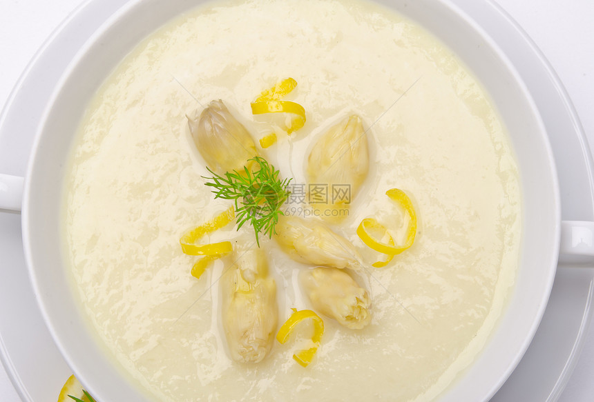 树脂奶油汤盘子面包奶油饮食厨房生物黄油添加剂芳香午餐图片