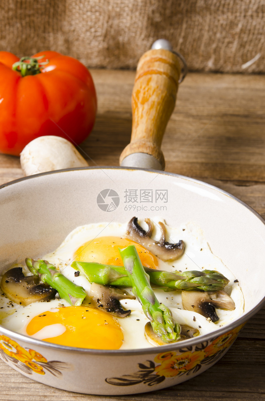 配煎蛋植物瓶子蔬菜胡椒藤蔓美食饮食健康宏观早餐图片