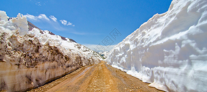 工程师准证科罗拉多圣胡安山脉从阿尼玛斯福克斯到辛纳蒙山口的雪墙背景