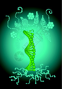 DNA的抽象模型背景图片
