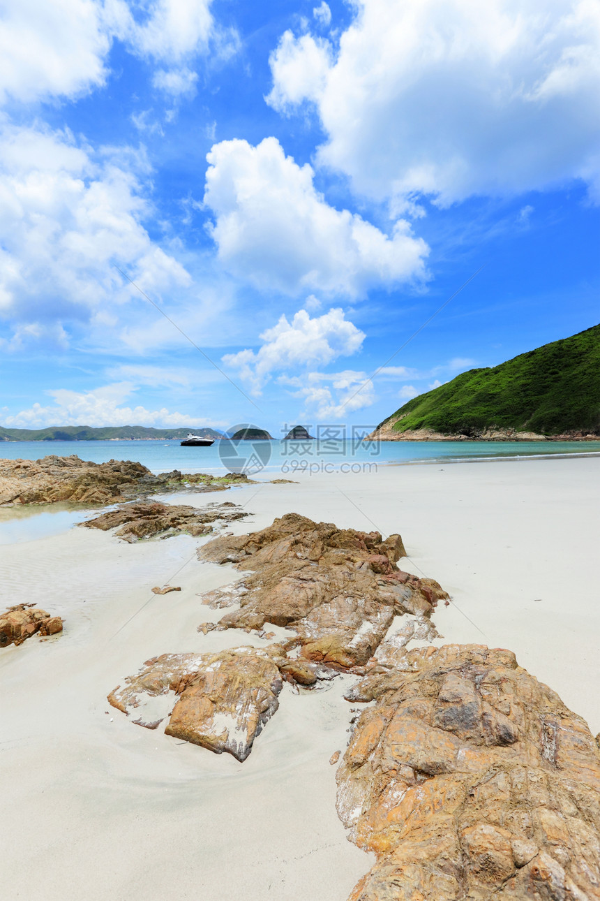 香港赛湾海滩假期海浪海洋放松旅行场景冲浪季节晴天功夫图片