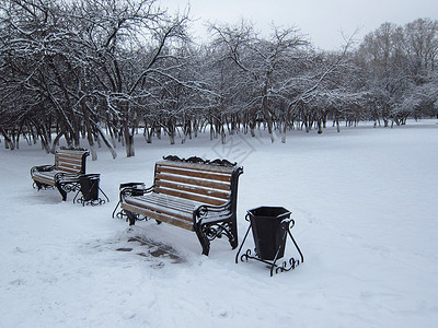 雪地公园的班子背景图片