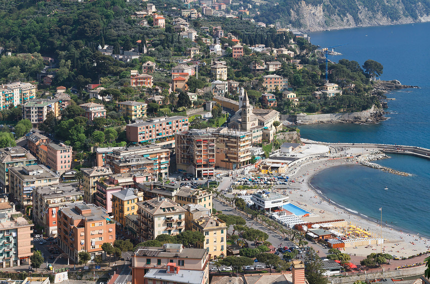 意大利雷科游客全景蓝色长廊海岸线家园爬坡海湾假期建筑学图片