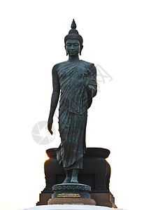 泰国漫走佛佛像扫管天空雕塑宗教佛教徒文化雕像场景蓝色教会背景图片