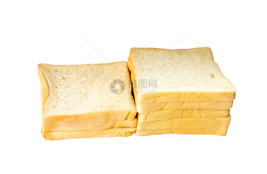 在白色背景上被孤立的面包卷厨房营养早餐棕色面团食物产品粮食面包小麦图片