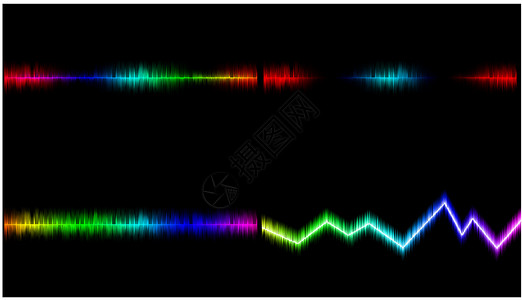 混合声音波 它是一个多彩的背景背景图片