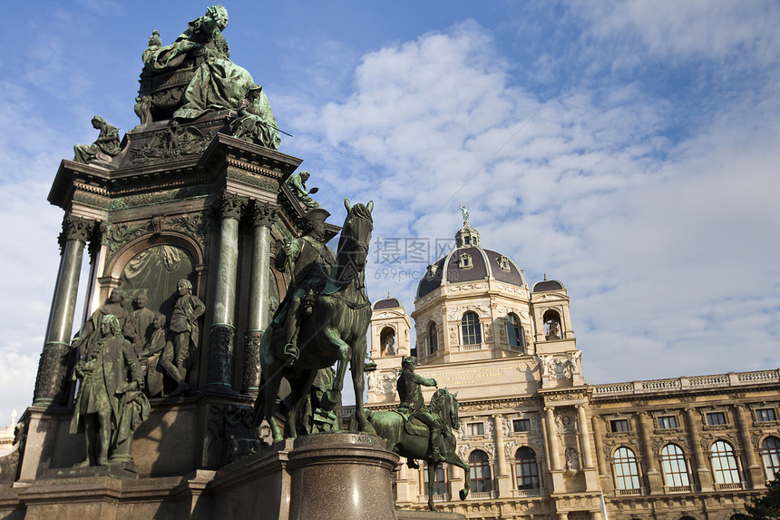奥地利维也纳历史性博物馆风格城市教会纪念碑历史首都雕像图片