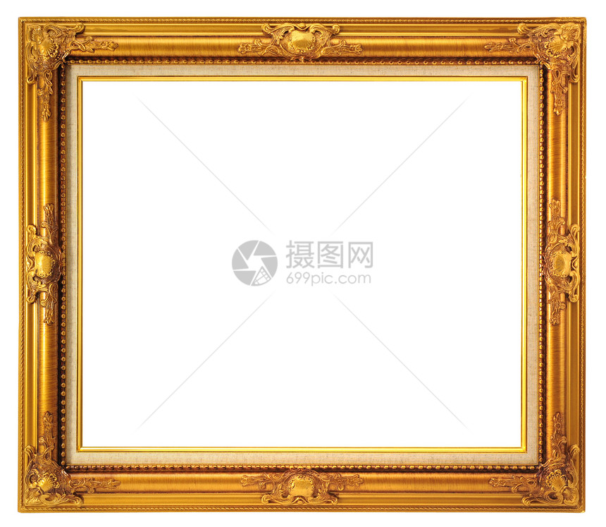 金金框架金子镜框木头古董风格影棚摄影图片