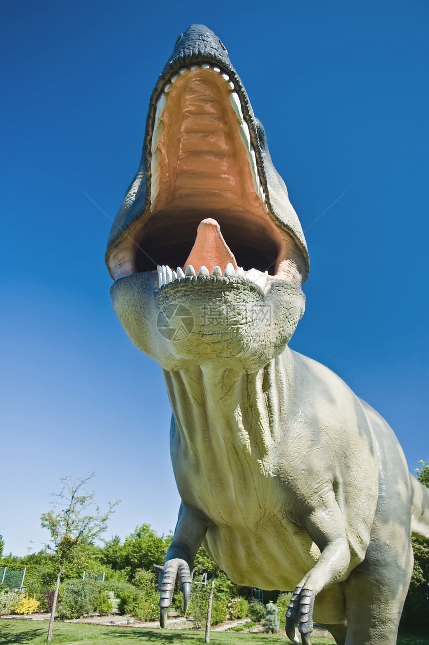 带大嘴的T  Rex侏罗纪牙齿情感怪物动物航空公园博物馆娱乐攻击图片