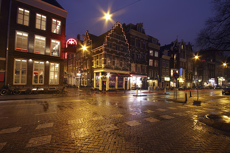 阿姆斯特丹街道建筑的户外的高清图片