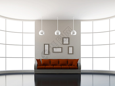 客厅的大沙发窗户生活建筑学长沙发枕头软垫艺术时尚家庭房子背景图片