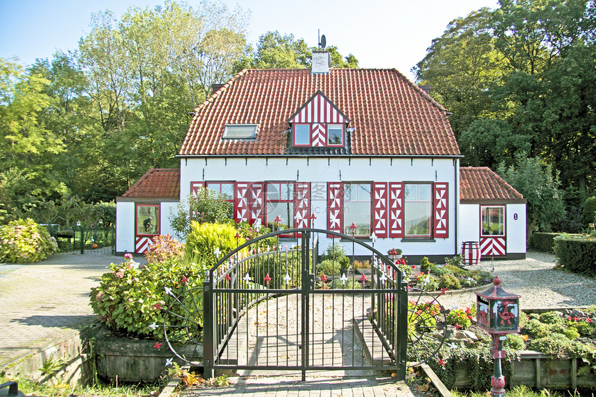 荷兰农村中世纪农户之家中世纪农民住房农场建筑学历史房子农舍花园图片