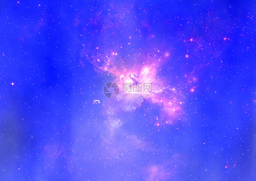 在空间和星云的星域插图灰尘乳白色绘画气体紫色星系敬畏行星天文学图片