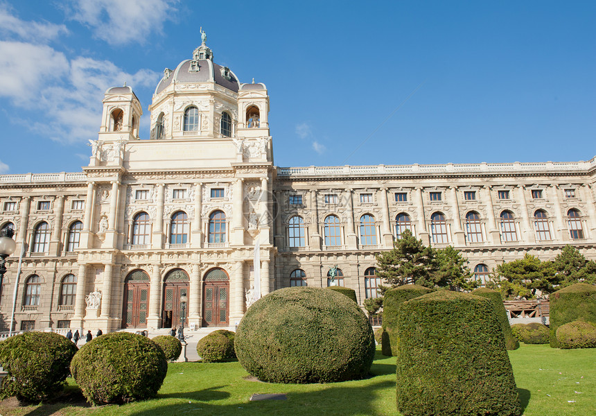 维也纳博物馆历史性地标科学雕塑建筑文化蓝色建筑学晴天历史图片