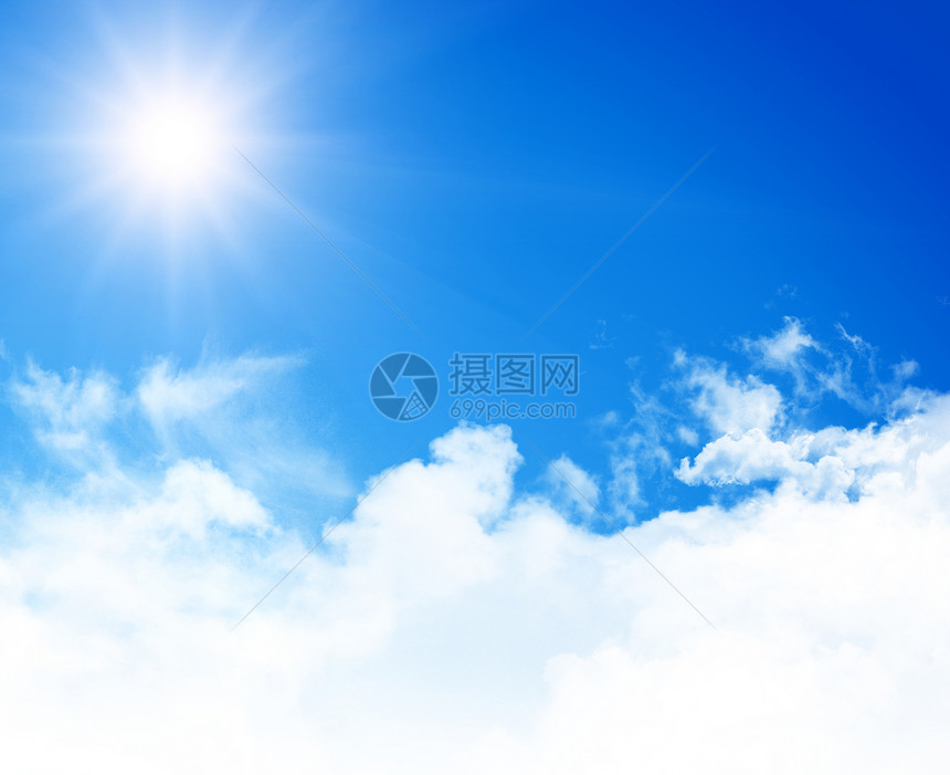 蓝蓝天空蓝色气候天气阳光天堂臭氧气象活力天际场景图片