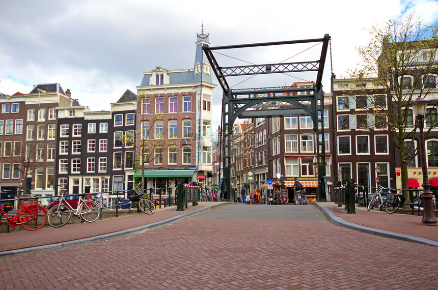 荷兰的阿姆斯特丹建筑学房子景观建筑街道历史特丹风光城市图片