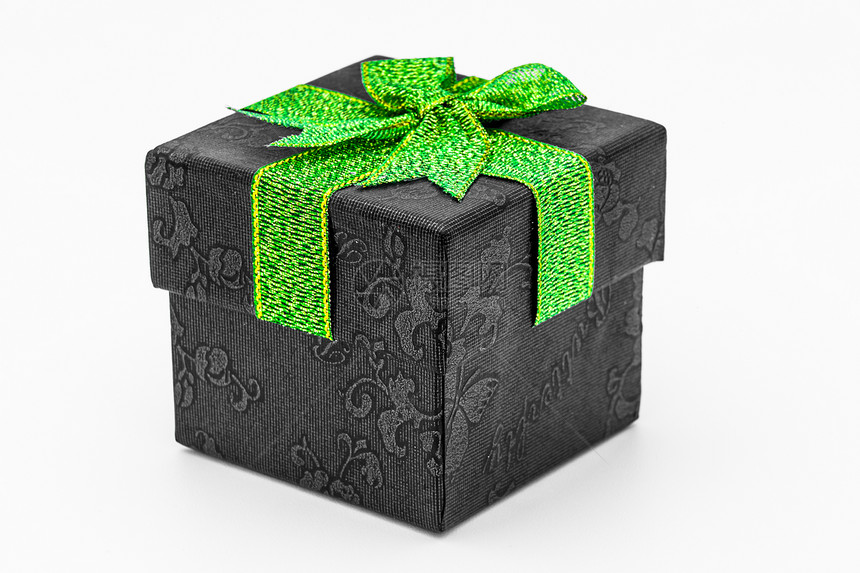 礼品盒生日活动绿色礼物念日庆祝丝带盒子展示庆典图片