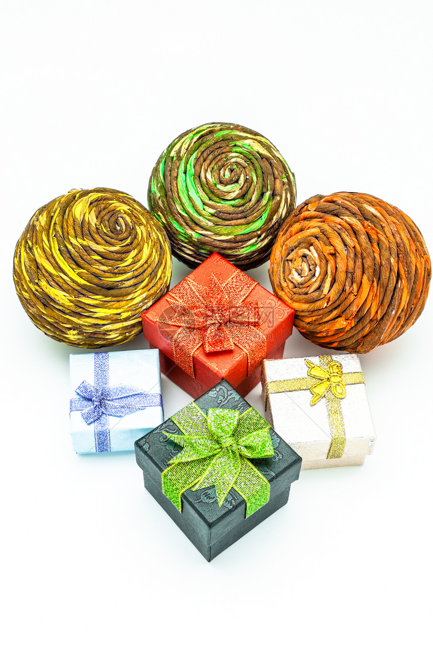 礼品盒绿色庆典展示丝带活动黄色盒子庆祝蓝色礼物图片