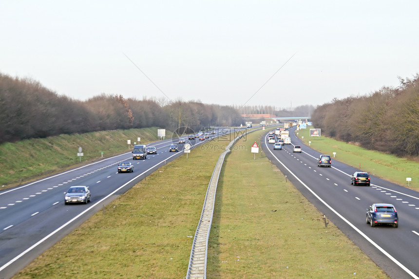 荷兰A1高速公路的交通流量荷兰汽车特丹运输街道卡车图片