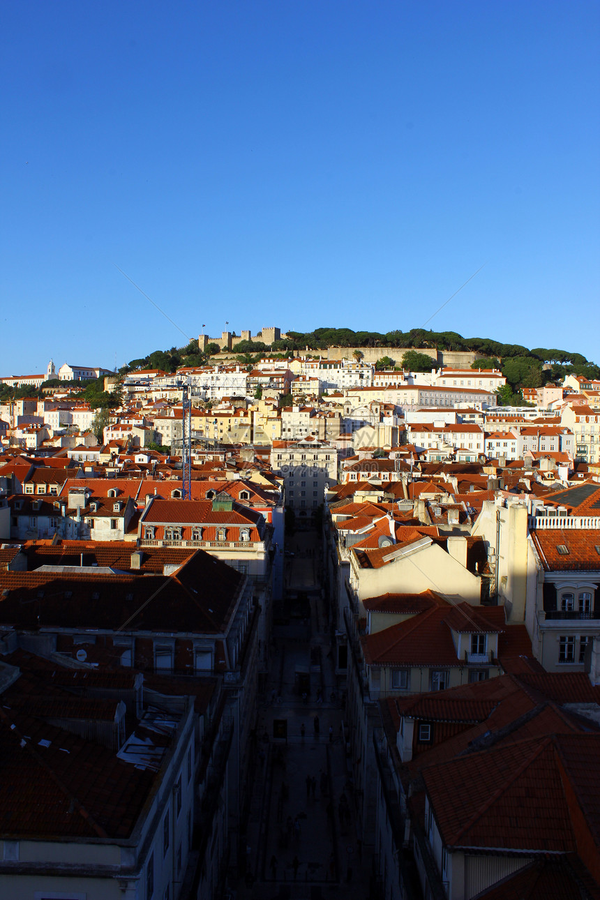 白赛 里斯本 葡萄牙地标历史性建筑建筑学房子历史天空古董全景日落图片