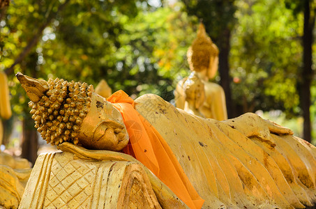 古佛祖精神旅行黄色崇拜地标宗教雕像艺术扫管寺庙背景图片