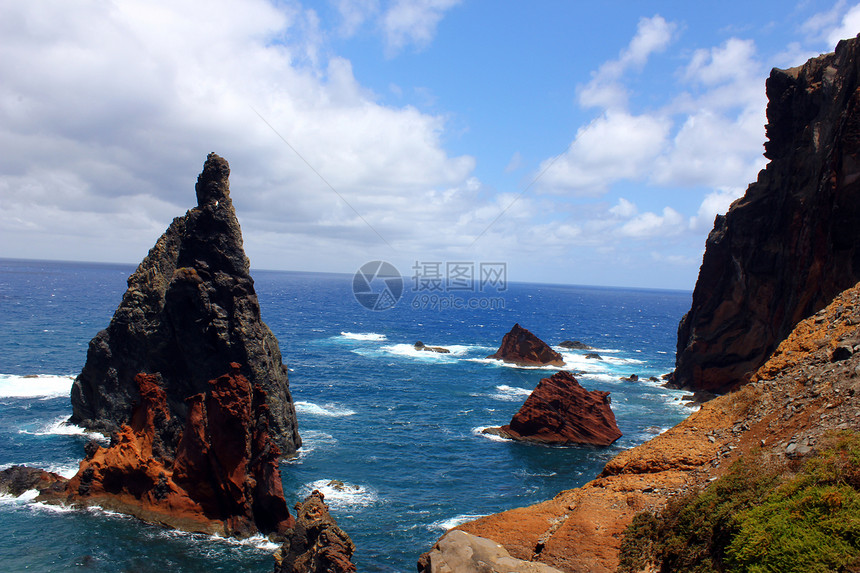 葡萄牙马德拉岛阳光天空旅游地平线岛屿冲浪火山爬坡海景卡波图片