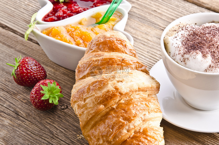 Croissunt 孔滴食物面包黄油早餐饮食奶油维生素水果糕点美食图片