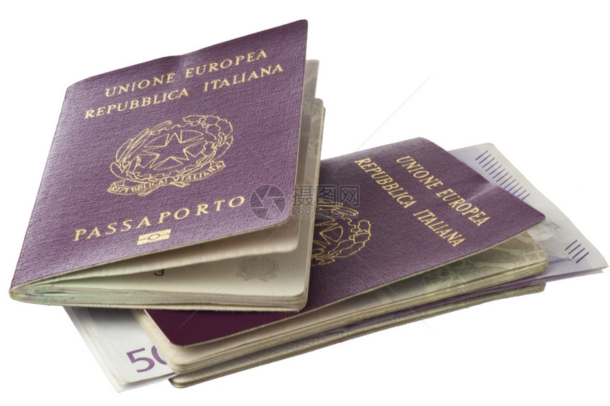 带有微芯片的护照签证指纹住宅意大利语商业国际身份文档旅行假期图片